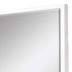 38" White Solid Wood Framed Accent Mirror - Image 5