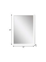 38" White Solid Wood Framed Accent Mirror - Image 7