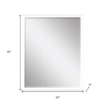42" White Solid Wood Framed Accent Mirror - Image 6