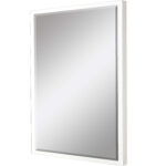 50" White Solid Wood Framed Accent Mirror - Image 4