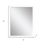 50" White Solid Wood Framed Accent Mirror - Image 7