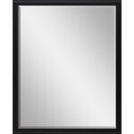 42" Black Solid Wood Framed Accent Mirror - Image 2