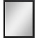 42" Black Solid Wood Framed Accent Mirror - Image 3