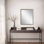 30" Silver Solid Wood Framed Accent Mirror - Image 5