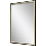30" Silver Solid Wood Framed Accent Mirror - Image 4