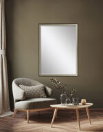 38" Silver Solid Wood Framed Accent Mirror - Image 5