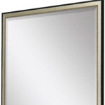 38" Silver Solid Wood Framed Accent Mirror - Image 4