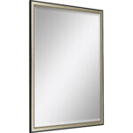 38" Silver Solid Wood Framed Accent Mirror - Image 2