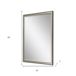 38" Silver Solid Wood Framed Accent Mirror - Image 6