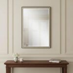 38" Silver Solid Wood Framed Accent Mirror