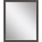 31" Dark Brown Solid Wood Framed Accent Mirror - Image 3