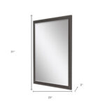 31" Dark Brown Solid Wood Framed Accent Mirror - Image 6