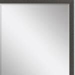 31" Dark Brown Solid Wood Framed Accent Mirror - Image 4