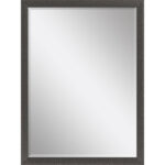 39" Dark Brown Solid Wood Framed Accent Mirror - Image 2
