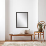 39" Dark Brown Solid Wood Framed Accent Mirror - Image 5