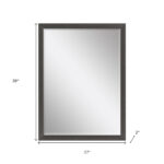 39" Dark Brown Solid Wood Framed Accent Mirror - Image 6
