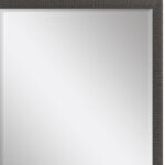 39" Dark Brown Solid Wood Framed Accent Mirror - Image 4