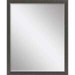 43" Dark Brown Solid Wood Framed Accent Mirror - Image 2