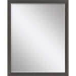 51" Dark Brown Solid Wood Framed Accent Mirror - Image 2
