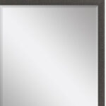 51" Dark Brown Solid Wood Framed Accent Mirror - Image 4