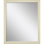 32" White Solid Wood Framed Accent Mirror - Image 2