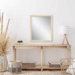 32" White Solid Wood Framed Accent Mirror - Image 6