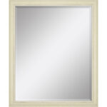32" White Solid Wood Framed Accent Mirror - Image 3
