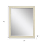 32" White Solid Wood Framed Accent Mirror - Image 7