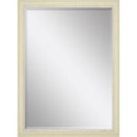 40" White Solid Wood Framed Accent Mirror - Image 2