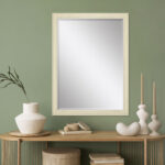 40" White Solid Wood Framed Accent Mirror - Image 6