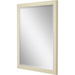 40" White Solid Wood Framed Accent Mirror - Image 4