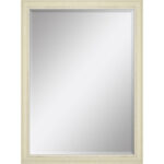 40" White Solid Wood Framed Accent Mirror - Image 3