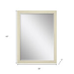 40" White Solid Wood Framed Accent Mirror - Image 7