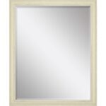 44" White Solid Wood Framed Accent Mirror - Image 2