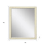 44" White Solid Wood Framed Accent Mirror - Image 7