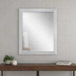 34" Silver Framed Accent Mirror