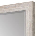 34" White Distressed Wood Framed Accent Mirror - Image 6