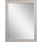 40" White Distressed Wood Framed Accent Mirror - Image 2