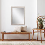 40" White Distressed Wood Framed Accent Mirror - Image 6