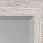 40" White Distressed Wood Framed Accent Mirror - Image 4