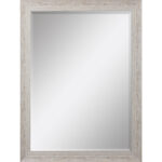 40" White Distressed Wood Framed Accent Mirror - Image 5