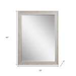 40" White Distressed Wood Framed Accent Mirror - Image 7