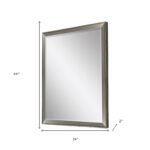 44" White Framed Accent Mirror - Image 6