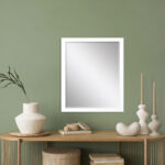 31" White Framed Accent Mirror - Image 5
