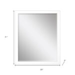 31" White Framed Accent Mirror - Image 6