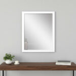 31" White Framed Accent Mirror