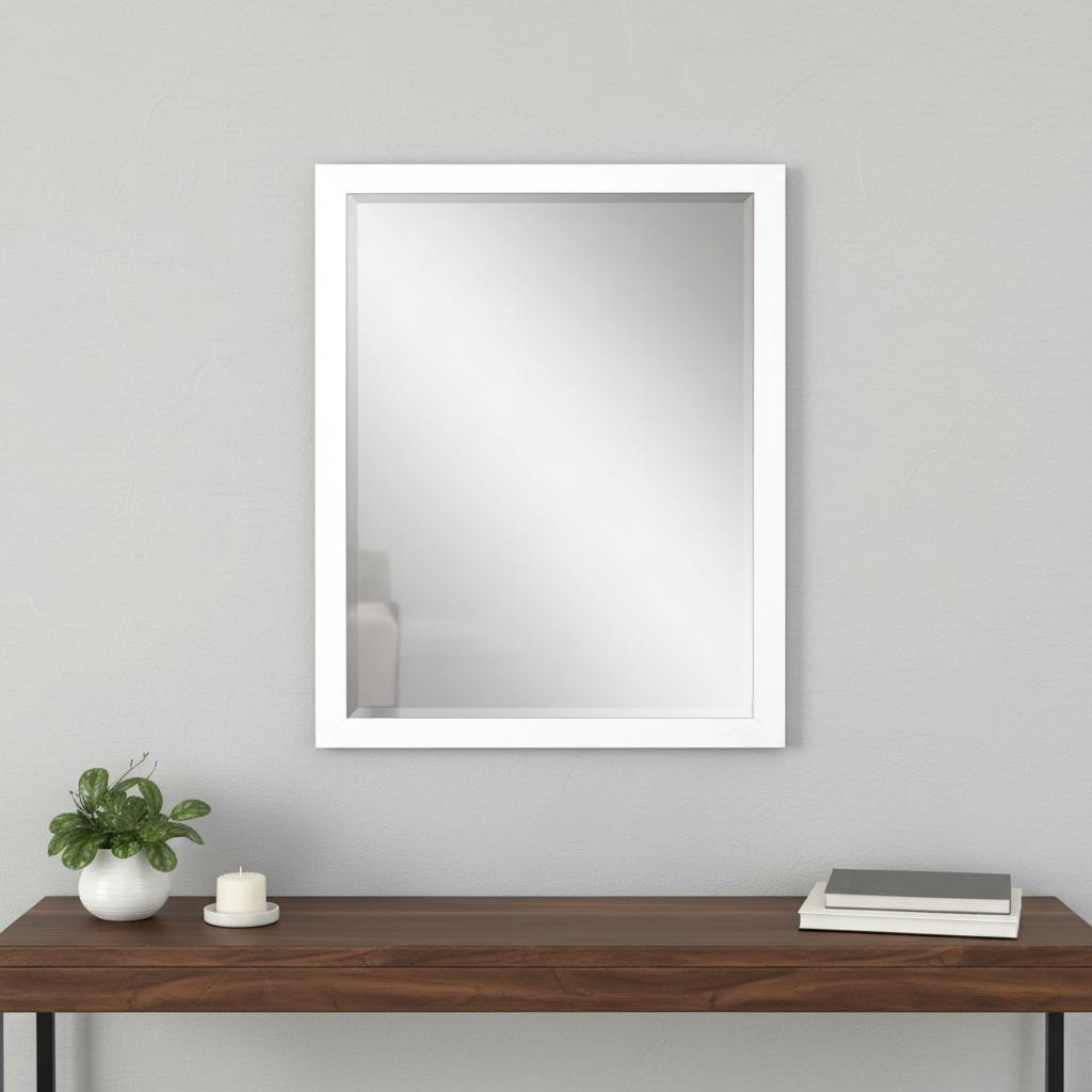 632857_6_b8e9bKud.jpg 31" White Framed Accent Mirror - Image 1