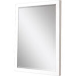 33" White Framed Accent Mirror - Image 4
