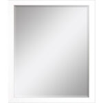 33" White Framed Accent Mirror - Image 3