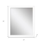 33" White Framed Accent Mirror - Image 6
